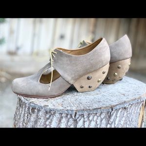 Rachel Comey Grey Mary Jane w/ Studded Heel Sz 8